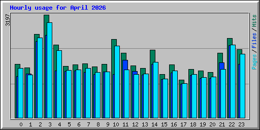 Hourly usage for April 2026